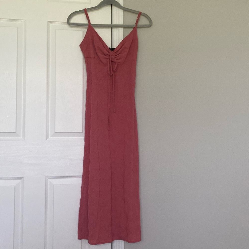 Hot pink midaxi dress